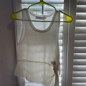 ASTR Ivory Sleeveless Textured Tank